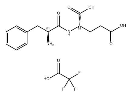 (S)-2-((S)-2-氨基-3-苯基丙酰胺基)戊二酸 三氟乙酸盐 结构式