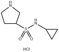 N-Cyclopropylpyrrolidine-3-sulfonamide hydrochloride 结构式