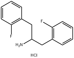 1,3-双(2-氟苯基)丙-2-胺盐酸盐 结构式