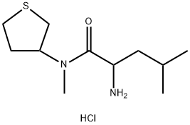 2-氨基-N,4-二甲基-N-(硫戊环-3-基)戊酰胺盐酸盐 结构式