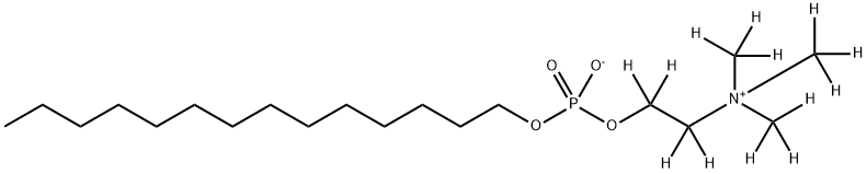 [2H13]-正十四烷基磷酸胆碱 结构式