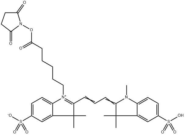 CY3-SULFO琥珀酰亚胺酯 结构式