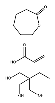 2-Oxepanone, homopolymer, ester with 2-ethyl-2-(hydroxymethyl)-1,3-propanediol, 2-propenoate 结构式