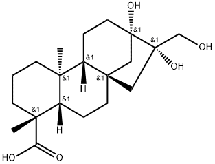 ent-13,16β,17-Trihydroxykauran-19-oic acid 结构式