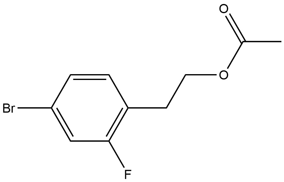 Benzeneethanol, 4-bromo-2-fluoro-, 1-acetate 结构式