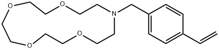 13-[(4-乙烯基苯基)甲基]-1,4,7,10-四氧杂-13-氮杂环十五烷 结构式