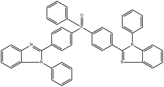 PHENYLBIS(4-(1-PHENYL-3A,7A-DIHYDRO-1H-BENZO[D]IMIDAZOL-2-YL)PHENYL)PHOSPHINE OXIDE, BIPO 结构式
