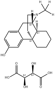 右啡烷-D3 酒石酸盐 结构式