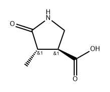 (3S,4S)-4-甲基-5-氧代吡咯烷-3-羧酸 结构式