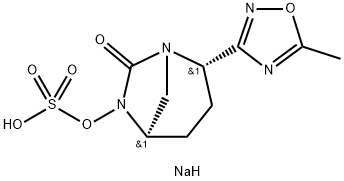 SODIUM (2S,5R)-2-(5-METHYL-1,2,4-OXADIAZOL-3-YL)-7-OXO-1,6-DIAZABICYCLO[3.2.1]OCTAN-6-YL SULFATE 结构式