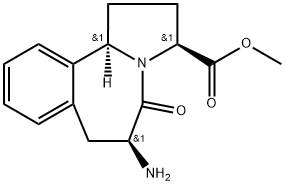(3S,6S,11BR)-6-氨基-5-氧代-2,3,5,6,7,11B-六氢-1H-苯并[C]吡咯并[1,2-A]氮杂-3-羧酸甲酯 结构式