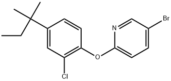 5-Bromo-2-[2-chloro-4-(1,1-dimethylpropyl)phenoxy]pyridine 结构式