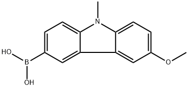 (6-METHOXY-9-METHYL-9H-CARBAZOL-3-YL)-BORONIC ACID 结构式