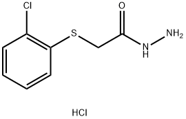2-[(2-氯苯基)硫烷基]乙酰肼盐酸盐 结构式
