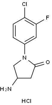 4-amino-1-(4-chloro-3-fluorophenyl)pyrrolidin-2-one hydrochloride 结构式