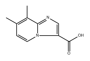 7,8-dimethylimidazo[1,2-a]pyridine-3-carboxylic acid 结构式