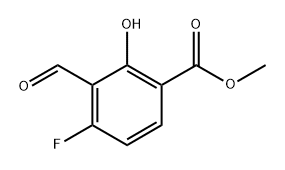 methyl 4-fluoro-3-formyl-2-hydroxybenzoate 结构式