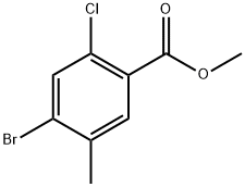 4-溴-2-氯-5-甲基苯甲酸甲酯 结构式
