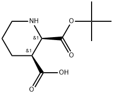 CIS-2-(叔丁氧基羰基)哌啶-3-羧酸 结构式