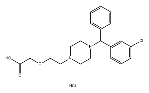 Cetirizine 3-Chloro Impurity HCl 结构式