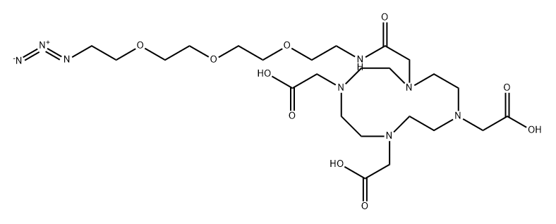 DOTA-三聚乙二醇-叠氮 结构式