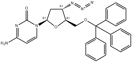 Cytidine, 3'-azido-2',3'-dideoxy-5'-O-(triphenylmethyl)- (9CI) 结构式