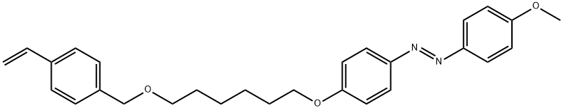 1-[4-[[6-[(4-乙烯基苯基)甲氧基]己基]氧基]苯基]-2-(4-甲氧基苯基)偶氮苯 结构式