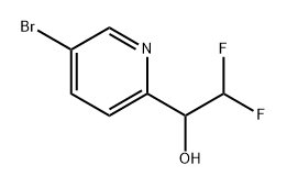 1-(5-溴吡啶-2-基)-2,2-二氟乙烷-1-醇 结构式