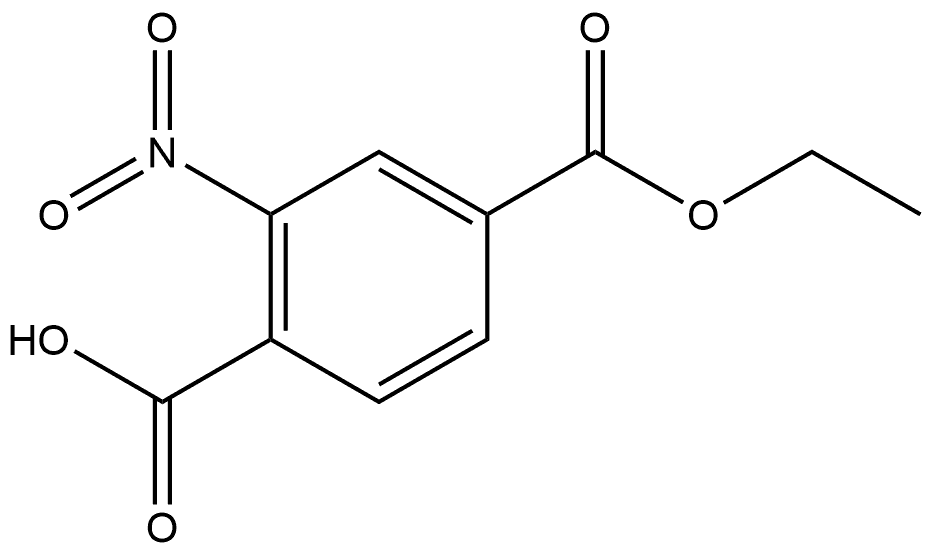 4-(乙氧羰基)-2-硝基苯甲酸 结构式