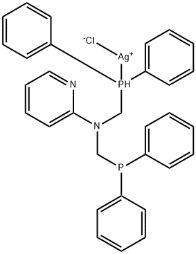 N,N-双(二苯基膦基甲基)-2-氨基吡啶氯化银 结构式