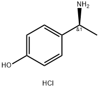 (S)-4-(1-aminoethyl)phenol hydrochloride 结构式