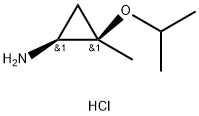 REL-(1R,2S)-2-异丙氧基-2-甲基环丙-1-胺盐酸盐 结构式