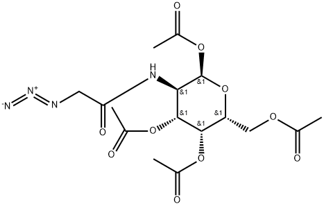 1,3,4,6-四-O-乙酰基-2-[(2-叠氮乙酰基)氨基]-2-脱氧-D-半乳糖 结构式