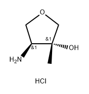 (3R,4S)-REL-4-氨基-3-甲基四氢呋喃-3-醇盐酸盐 结构式