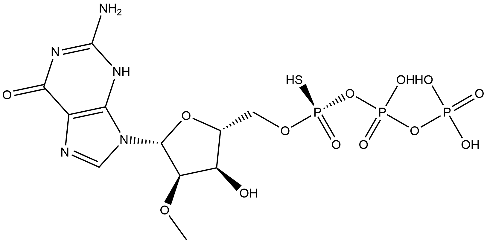 Sp-2'-O-Me-GTP-α-S 结构式