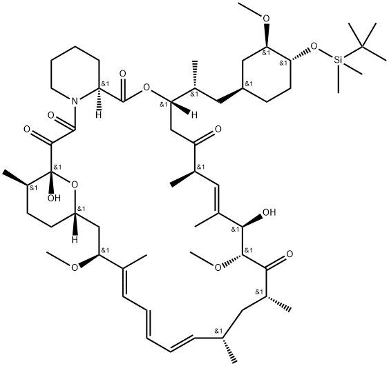 42-O-[(1,1-Dimethylethyl)dimethylsilyl]rapamycin 结构式