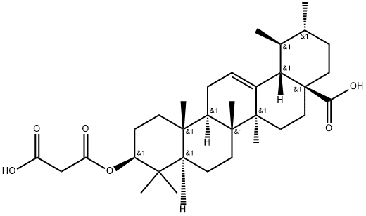 ursa-12-ene-28-oic acid 3-propanedioic acid monoester 结构式