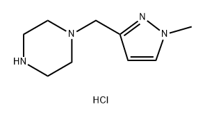 1-[(1-methyl-1H-pyrazol-3-yl)methyl]piperazine 结构式