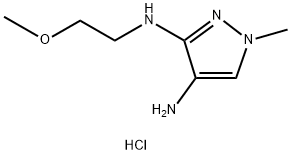 N~3~-(2-methoxyethyl)-1-methyl-1H-pyrazole-3,4-diamine 结构式