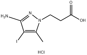 3-(3-amino-4-iodo-5-methyl-1H-pyrazol-1-yl)propanoic acid 结构式