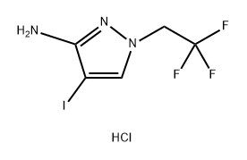 4-iodo-1-(2,2,2-trifluoroethyl)-1H-pyrazol-3-amine 结构式