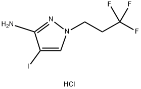 4-iodo-1-(3,3,3-trifluoropropyl)-1H-pyrazol-3-amine 结构式