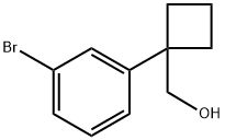 1-(3-溴苯基)环丁基甲醇 结构式