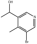 1-(5-Bromo-4-methylpyridin-3-yl)ethan-1-ol 结构式