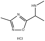 N-甲基-1-(3-甲基-1,2,4-恶二唑-5-基)乙胺盐酸盐 结构式