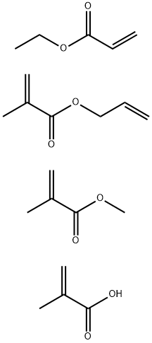 2-Propenoic acid, 2-methyl-, polymer with ethyl 2-propenoate, methyl 2-methyl-2-propenoate and 2-propenyl 2-methyl-2-propenoate 结构式