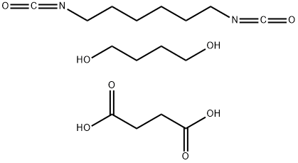 1,4-亚丁基琥珀酸与1,6-二异氰酸基己烷的聚合物 结构式