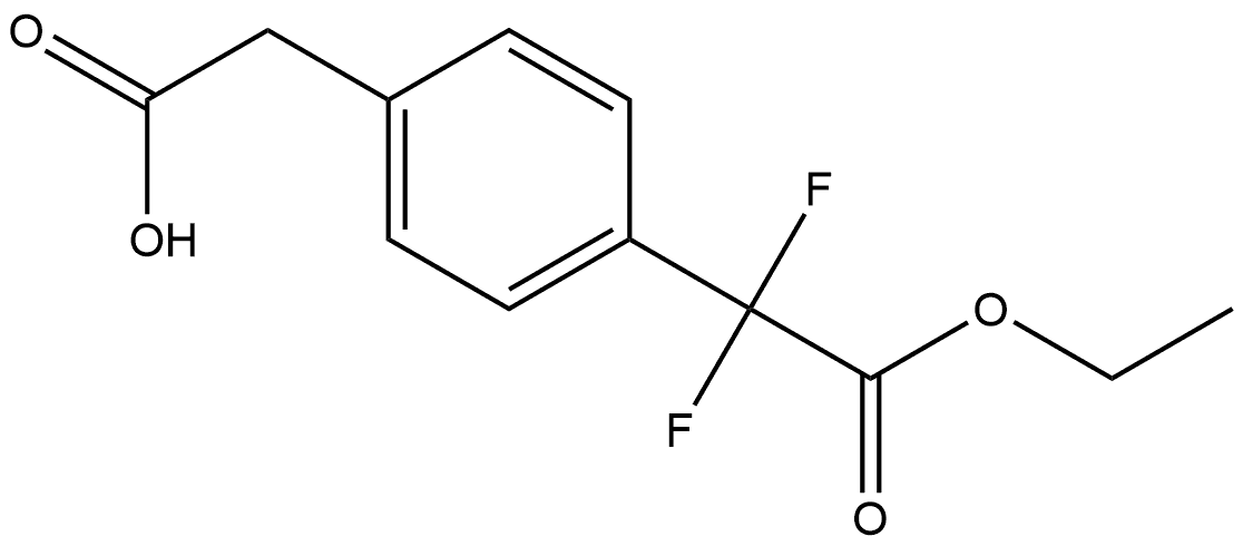 1,4-Benzenediacetic acid, α1,α1-difluoro-, 1-ethyl ester 结构式