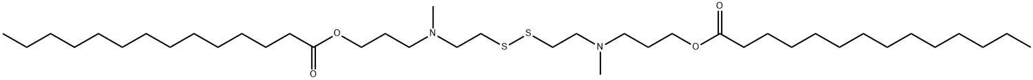 Tetradecanoic acid, 1,1'-[dithiobis[2,1-ethanediyl(methylimino)-3,1-propanediyl]] ester 结构式