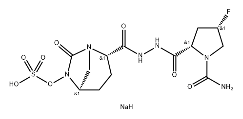 SULFURIC ACID MONO[2-(N'-[(2S,4S)-1-CARBAMOY-4-FLUOROLPYRROLIDIN-2-YLCARBONYL]HYDRAZINOCARBONYL)-7-O 结构式